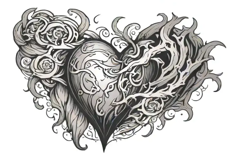 Heart-shaped Symbolizing Strength And Resilience