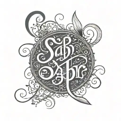 Minimalist Script Tattoo Sabr Shukr