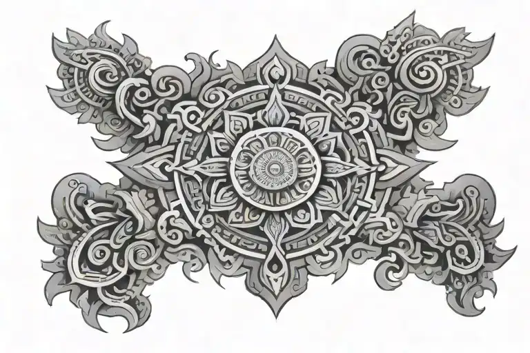Mayan Style Mandala For Chest