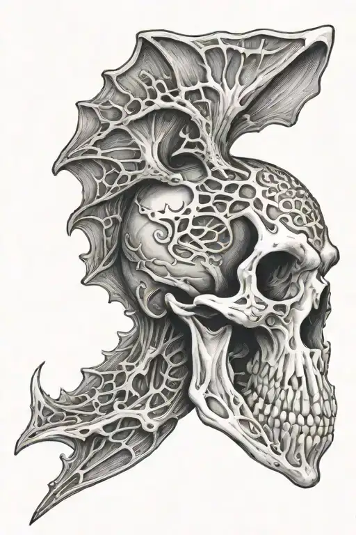 Dragon Skull Mushroom Coming Out Of Head