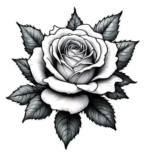 Honeysuckle Flower With Rose Flower Blooming