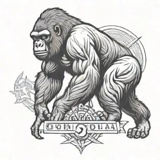 Silver Back Gorilla Simple And Roman Numerals Representing Important Dates