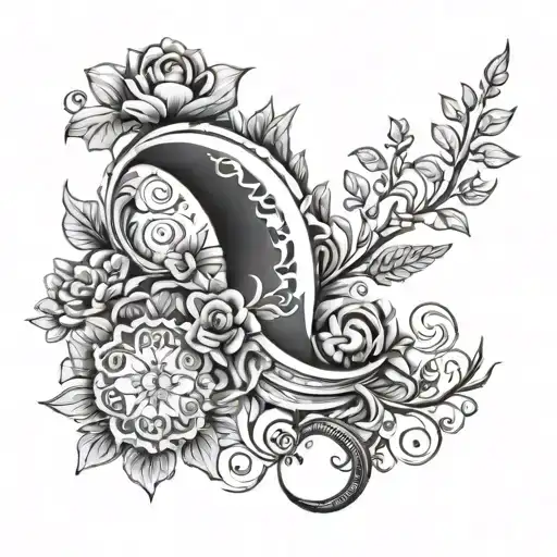 Spine Tattoo For Women With Crescent Moon