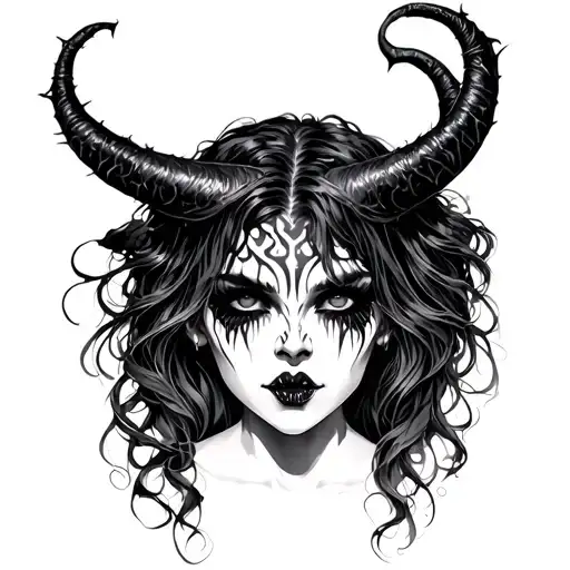 Black & Grey Wicked Demon Girls