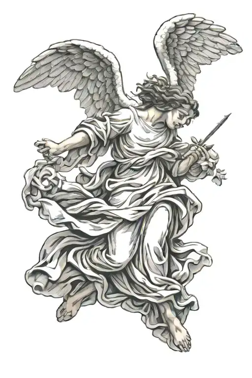 Angel Floating To God Holding