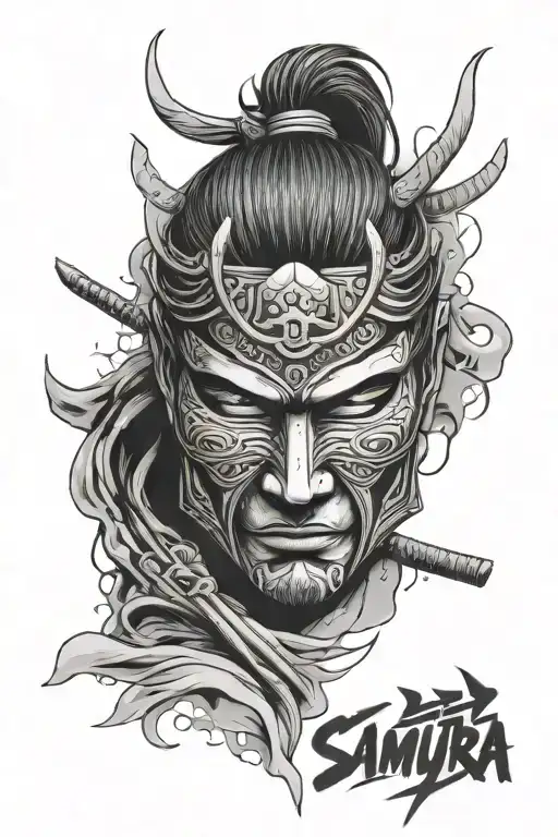 Samurai Mask Broken In Half