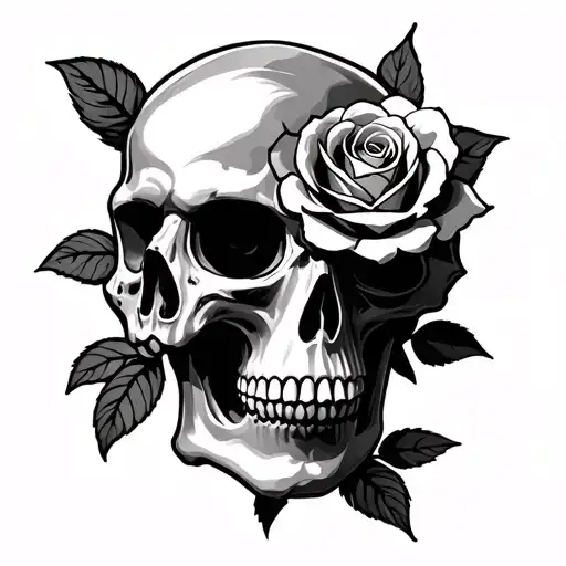 Skull Instead Rose Put