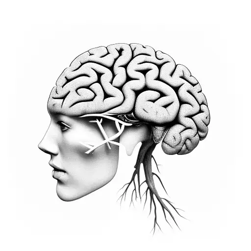 Brain Combined With A Tree