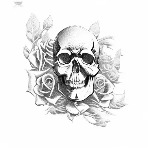 Skull Gears And Roses Arm Sleeve