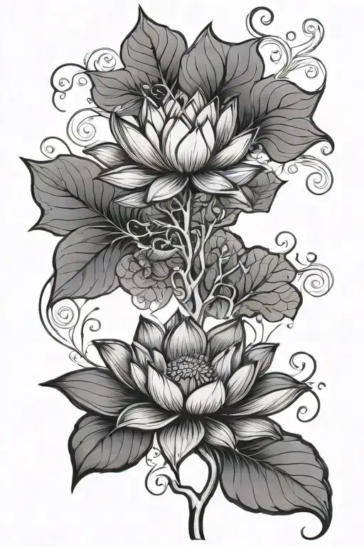 Lotus Flower With Irish Tree Of Life