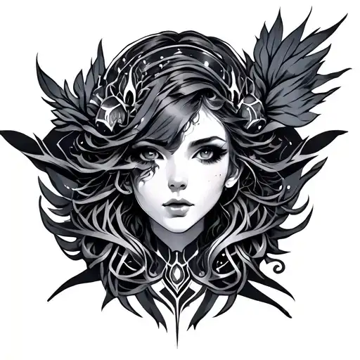 Cyber Sigilism Sternum Tattoo Female