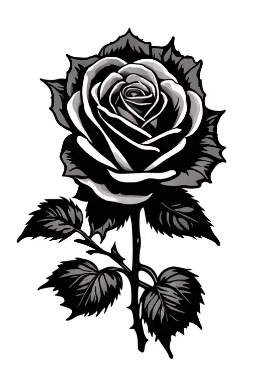 Simple Rose Tatto