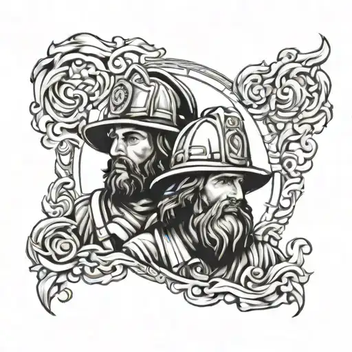 Firefighter And Jesus