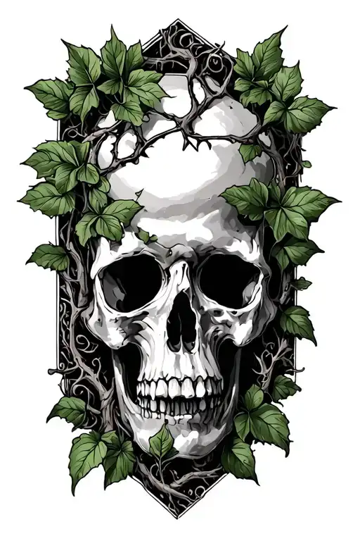 Scalpel With Vine Growing