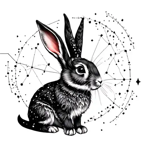 Rabbit And Capricorn Constellation Formed
