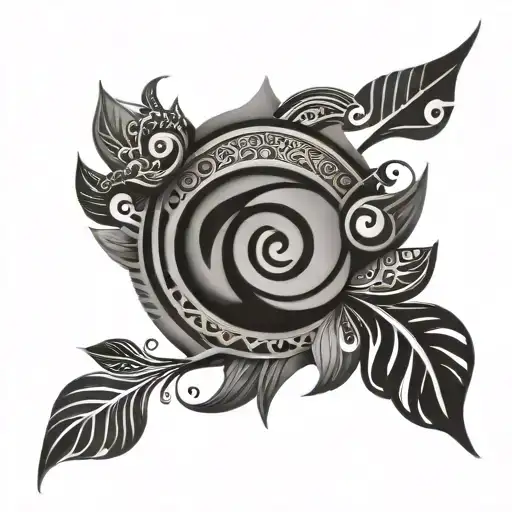 A Fusion Of Indian And Maori Tribal Patterns Representing Hospitality And Nature