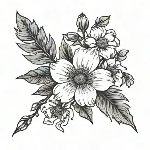 Simple Minimalist December Birth Flower