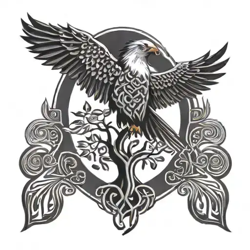 Celtic Tree Of Life Polish Falcon