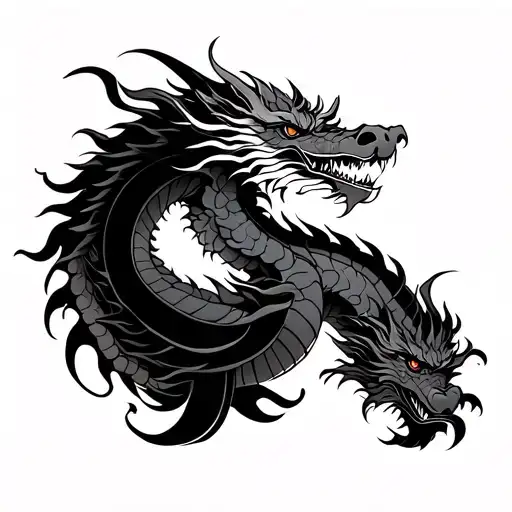 Back Tattoo Japanese Dragon