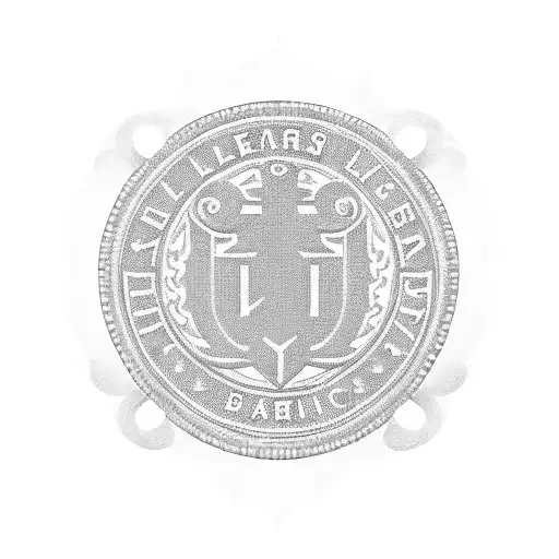 A Leeds United Badge With Intricate Peacock Feathers Surrounding It