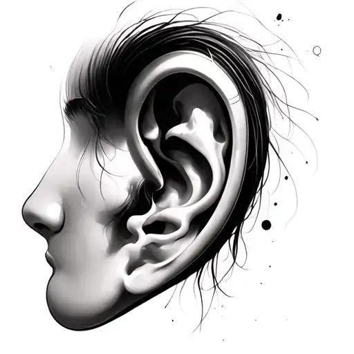 Inner Anatomy Ear Black