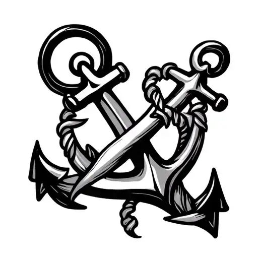 Anchor Connected To A Nail Polish