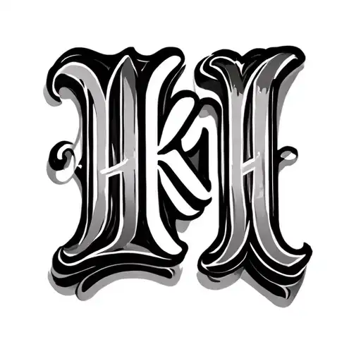 Create A Tattoo Of Word K Love M