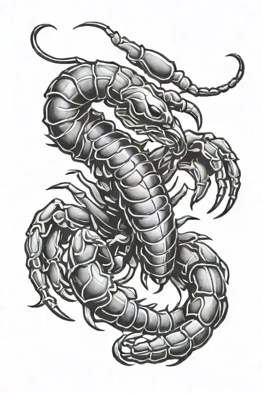 Traditional Style Tattoo Of A Scorpion Simple