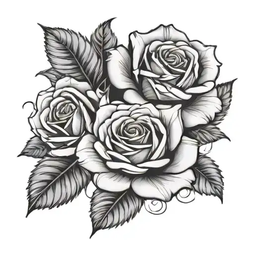Four Rose Tattoo Design On Arm