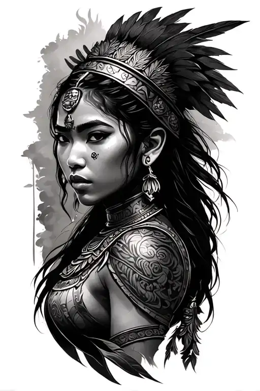 Filipino Warrior Women Full Body