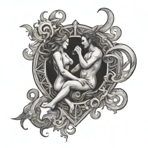 Balance And Aquarius Zodiac Sign Intertwined