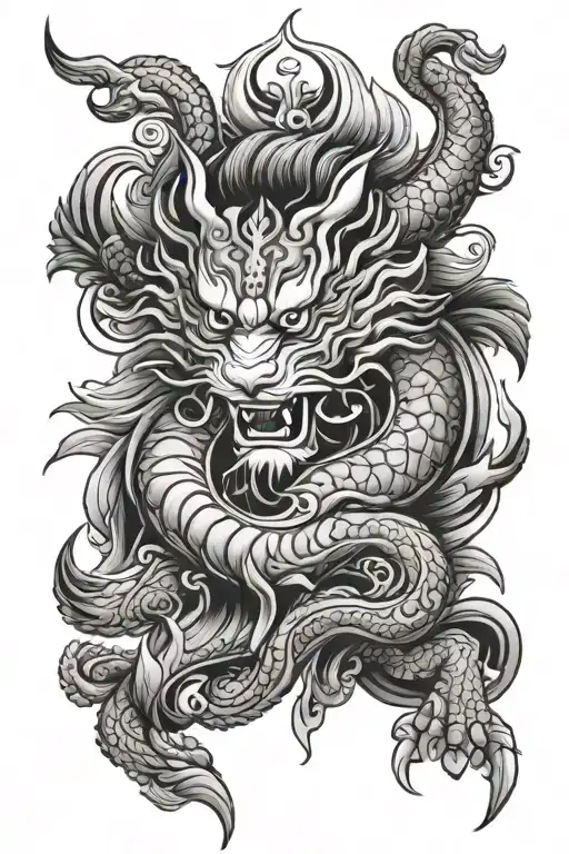 Asian Koy Inspired Traditional Drawing