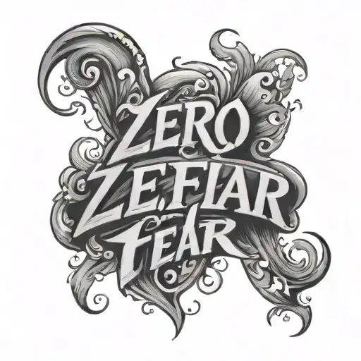 Zero Fear Inner Bicep Lettering