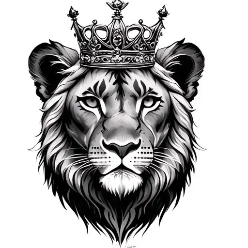 Tiny Queen Lioness With A Crown Adorned