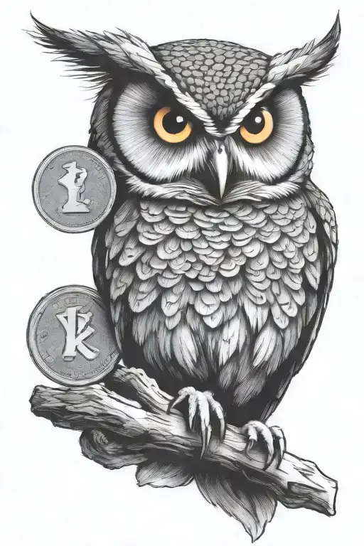 Owl Holding Coin