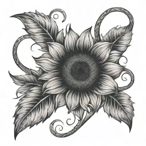 Infinity Heart Sunflower