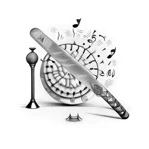 An Intricately Designed Cricket Bat With Equations And Musical Notes Engraved On It