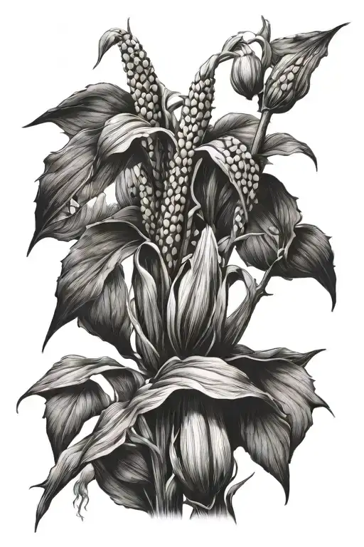 Corn Plant With A Descreet 24 Subtly Incorporated