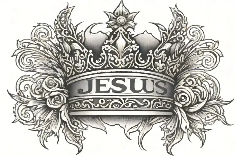 Jesus Crown Surrounded With Scriptures