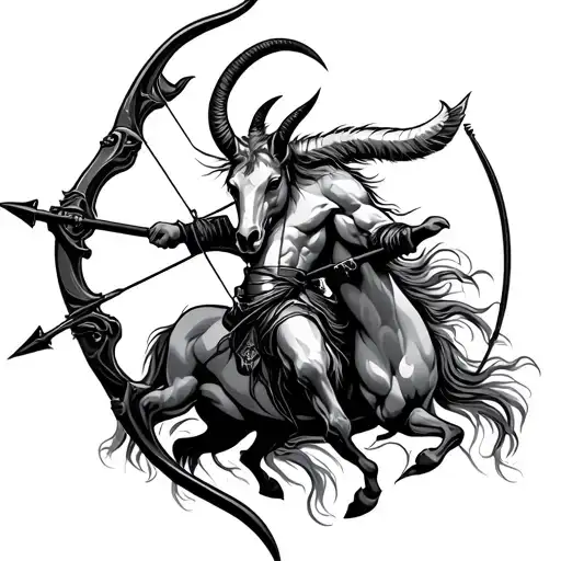 Sagittarius Archer Hunting Capricorn Zodiac Sign