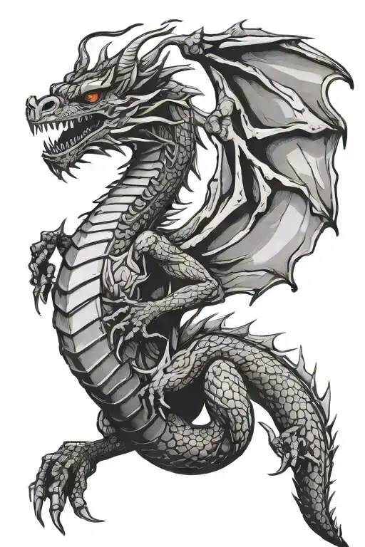 Minimalistic Dragon Flying