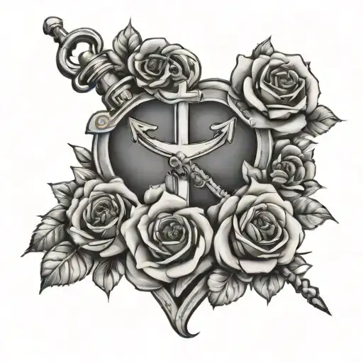 Anchor Heart And Roses Aj And Stefy
