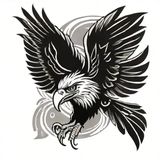 Eagle Wings With Date Of Birth And Maori