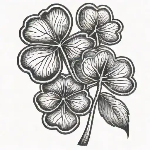 4 Leaf Clover With 1976 Inside Of It