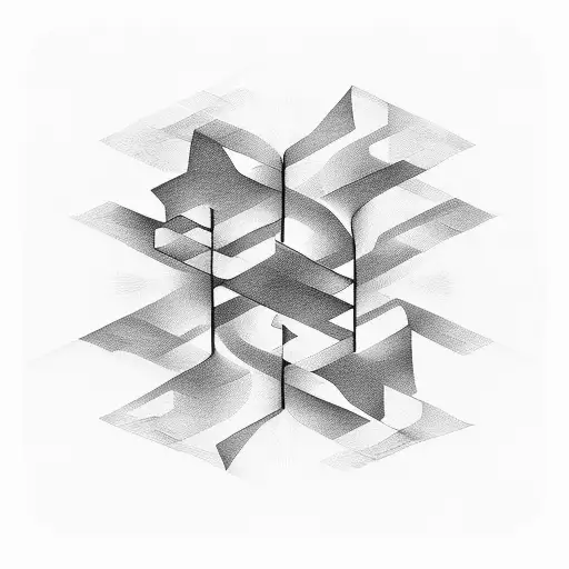 Abstract Geometric Pattern Inspired By Favorite Music Album