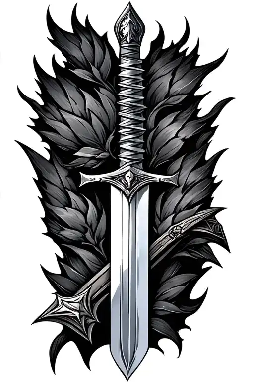 Arrow And Sword Stuck