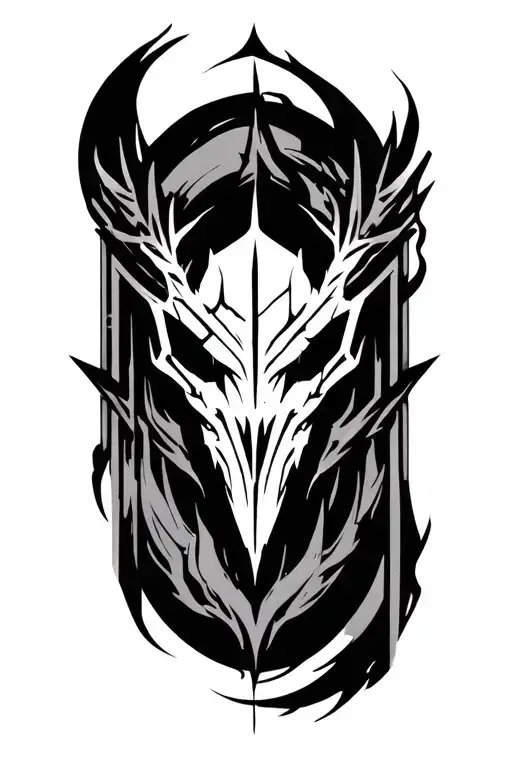 Skyrim Logo Mixed With Cyberpunk Inspired