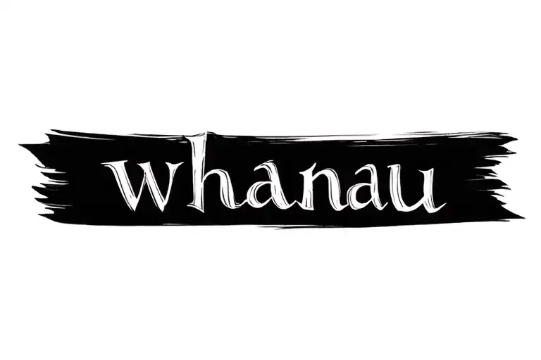 Whanau In Cursive Writing