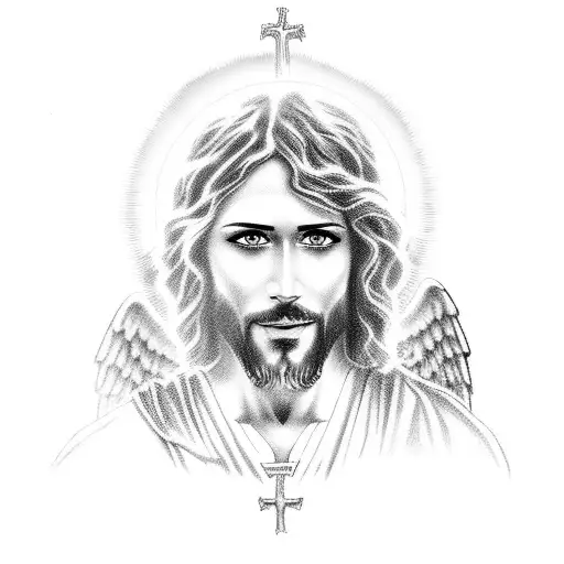 Jesus With Angels And Cloud