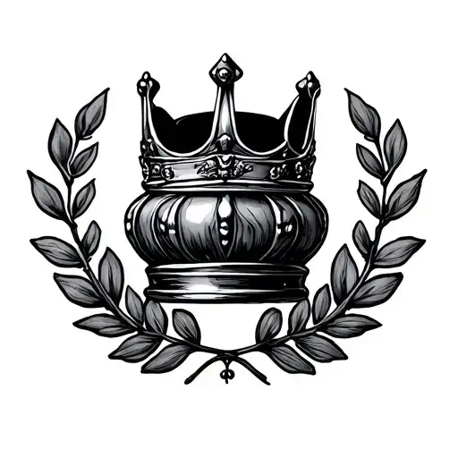 Laurel Wreath Crown With Shading